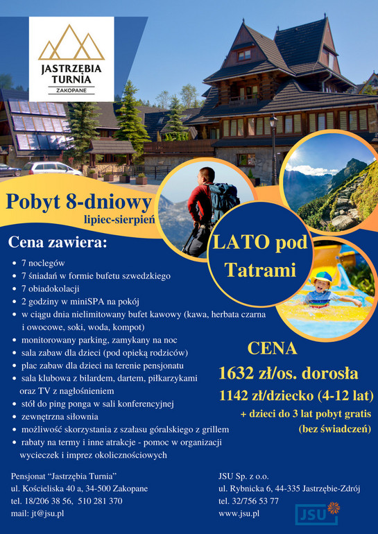 Oferta letniego wypoczynku w Zakopanem 